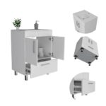 Essential Single Bathroom Vanity, One Draw, Double Door Cabinet - Image 12