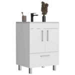 Essential Single Bathroom Vanity, One Draw, Double Door Cabinet - Image 15
