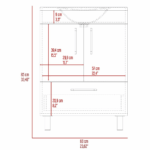 Essential Single Bathroom Vanity, One Draw, Double Door Cabinet - Image 16