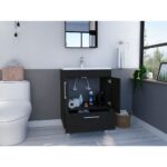 Essential Single Bathroom Vanity, One Draw, Double Door Cabinet - Image 4