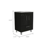 Essential Single Bathroom Vanity, One Draw, Double Door Cabinet - Image 5