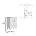 Essential Single Bathroom Vanity, One Draw, Double Door Cabinet - Image 11