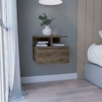 Seward Floating Nightstand, Wall Mounted with Single Drawer and Two-Tier Shelf - Image 2