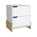 Haines Nightstand with Two-Drawers, End Table with Sturdy Base - Image 2