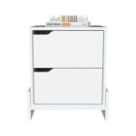 Haines Nightstand with Two-Drawers, End Table with Sturdy Base - Image 9