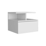 Seward Floating Nightstand, Wall Mounted with Single Drawer and Two-Tier Shelf - Image 14