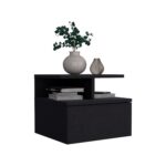 Seward Floating Nightstand, Wall Mounted with Single Drawer and Two-Tier Shelf - Image 17