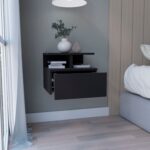 Seward Floating Nightstand, Wall Mounted with Single Drawer and Two-Tier Shelf - Image 18