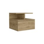 Seward Floating Nightstand, Wall Mounted with Single Drawer and Two-Tier Shelf - Image 9