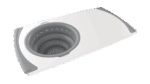 Cutting Board With Strainer White And Grey - Image 2
