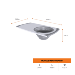 Cutting Board With Strainer White And Grey - Image 4