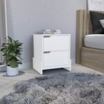 Haines Nightstand with Two-Drawers, End Table with Sturdy Base - Image 15