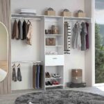 Brisk Closet System, One Drawer, Three Metal Rods, Five Open Shelves - Image 21