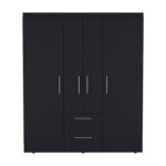 Valier Wardrobe, Deluxe Armoire with Multiple Storage Options and Metal Accents - Image 13