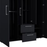 Valier Wardrobe, Deluxe Armoire with Multiple Storage Options and Metal Accents - Image 14