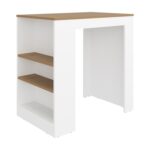 Lacour Kitchen Island, Kitchen Bar Table with Three-Side Shelves - Image 14