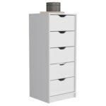 Houma Five Drawers Narrow Dresser, Slim Storage Chest of Drawers - Image 3