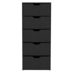 Houma Five Drawers Narrow Dresser, Slim Storage Chest of Drawers - Image 12