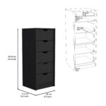 Houma Five Drawers Narrow Dresser, Slim Storage Chest of Drawers - Image 13