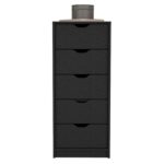 Houma Five Drawers Narrow Dresser, Slim Storage Chest of Drawers - Image 14