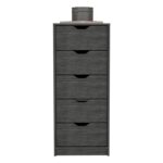Houma Five Drawers Narrow Dresser, Slim Storage Chest of Drawers - Image 21