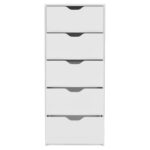 Houma Five Drawers Narrow Dresser, Slim Storage Chest of Drawers - Image 6