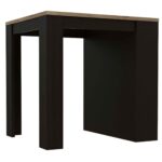 Milos Kitchen Island Table, Two Legs, Three Side Shelves - Image 7