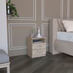 Salento Nightstand, Two Drawers, One Shelf, Superior Top - Image 22