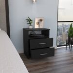 Salento Nightstand, Two Drawers, One Shelf, Superior Top - Image 20