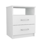 Salento Nightstand, Two Drawers, One Shelf, Superior Top - Image 11