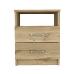 Salento Nightstand, Two Drawers, One Shelf, Superior Top - Image 9