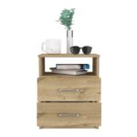 Salento Nightstand, Two Drawers, One Shelf, Superior Top - Image 10