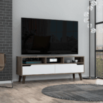Kobe Tv Stand for TV´s, Three Open Shelves, Two Flexible Drawers