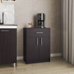 Pantry Organizer Cabinet 33" H, 1 Drawer, 2 Interior Shelves, 2 Doors