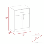 Pantry Organizer Cabinet 33" H, 1 Drawer, 2 Interior Shelves, 2 Doors - Image 16