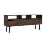 Kobe Tv Stand for TV´s, Three Open Shelves, Two Flexible Drawers - Image 14