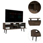 Kobe Tv Stand for TV´s, Three Open Shelves, Two Flexible Drawers - Image 15