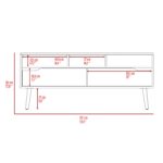 Kobe Tv Stand for TV´s, Three Open Shelves, Two Flexible Drawers - Image 17