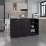 Mars Kitchen Island Two Cabinets, Three Open Shelves - Image 11