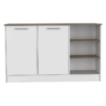 Mars Kitchen Island Two Cabinets, Three Open Shelves - Image 7