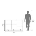 Mars Kitchen Island Two Cabinets, Three Open Shelves - Image 14