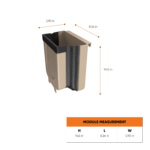 Brown Mini Trash Can For Kitchen Garbage Bin , Brown - Image 4