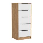 Egeo Five Drawer Dresser, Vertical Dresser - Image 4