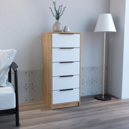 Egeo Five Drawer Dresser, Vertical Dresser