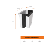 Mini Trash Can For Kitchen Garbage Bin , White - Image 4