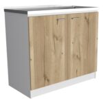 Salento Utility Sink With Cabinet, Double Door Cabinet - Image 12