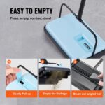 VEVOR Carpet Sweeper Manual, Floor Sweeper with 300 ml Dustbin Capacity Easy to Empty, 6.7 inch Cleaning Width for Home Office Carpets Pet Hair Dust, Blue - Image 4