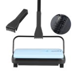 VEVOR Carpet Sweeper Manual, Floor Sweeper with 300 ml Dustbin Capacity Easy to Empty, 6.7 inch Cleaning Width for Home Office Carpets Pet Hair Dust, Blue - Image 9