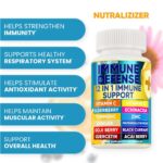 12 in 1 Premium Immune Defense Vitamins Immune Supplement w Vitamin D3 5000 IU Vitamin С 1000mg Zinс 50mg Luxe Choice for Premium Immune Support With Echinacea Elderberry and Ginger 120 Caps - Image 2