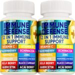 12 in 1 Premium Immune Defense Vitamins Immune Supplement w Vitamin D3 5000 IU Vitamin С 1000mg Zinс 50mg Luxe Choice for Premium Immune Support With Echinacea Elderberry and Ginger 120 Caps